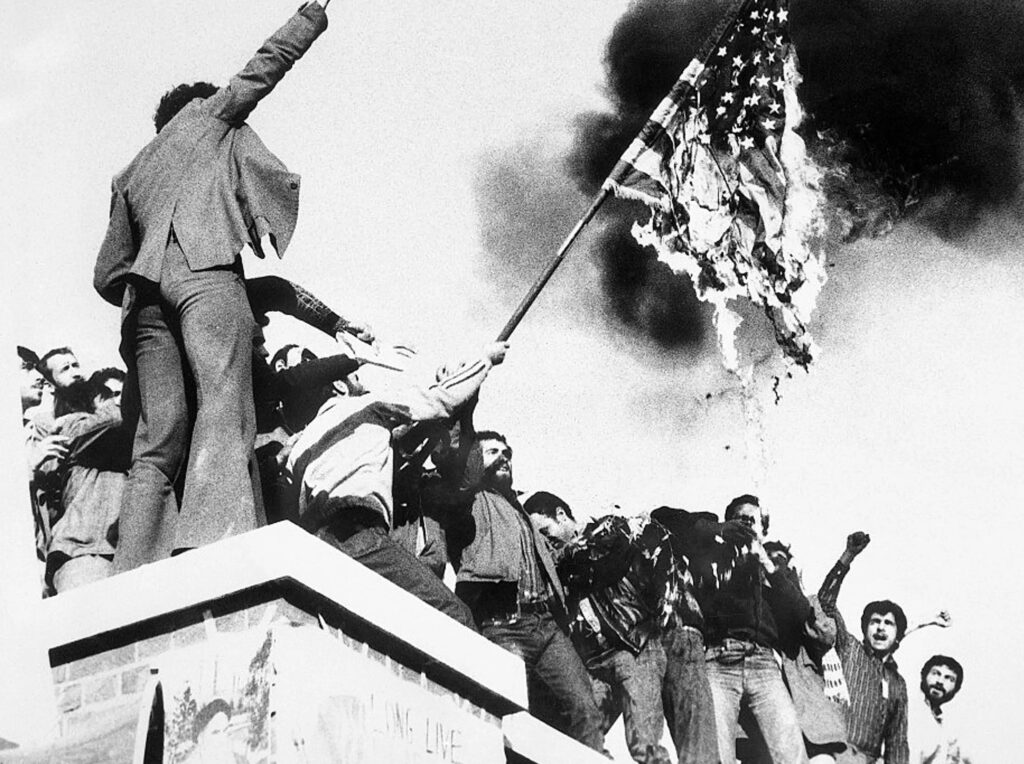 Burning American Flag